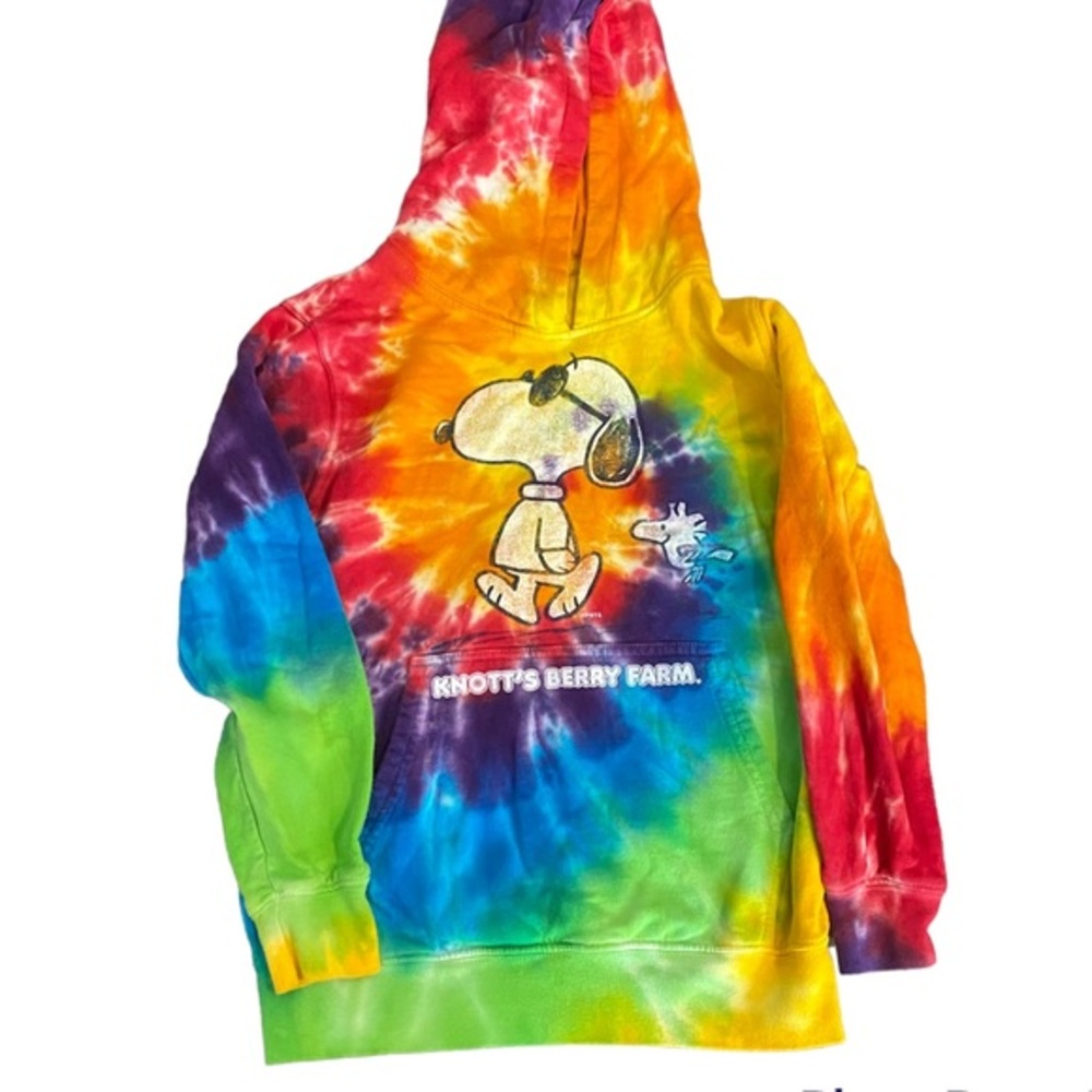 Kids Knotts berry farm tie dye Snoopy peanuts character hoodie boys girls